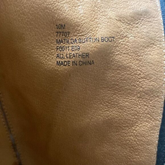 Vintage Rare Frye Victorian Goth Matilda Faux Button Black Leather Heeled Boots - Picture 12 of 14